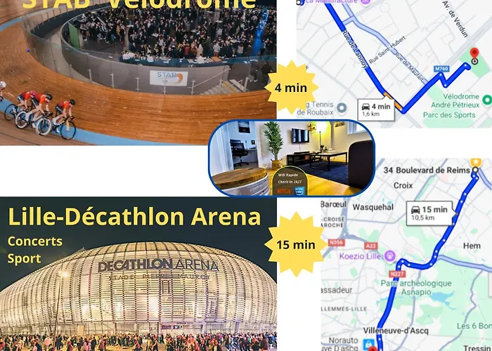 Reims Appart - Ideal Pour Pro En Deplacement *Wifi Rapide *Vue Panoramique *Parking Facile
