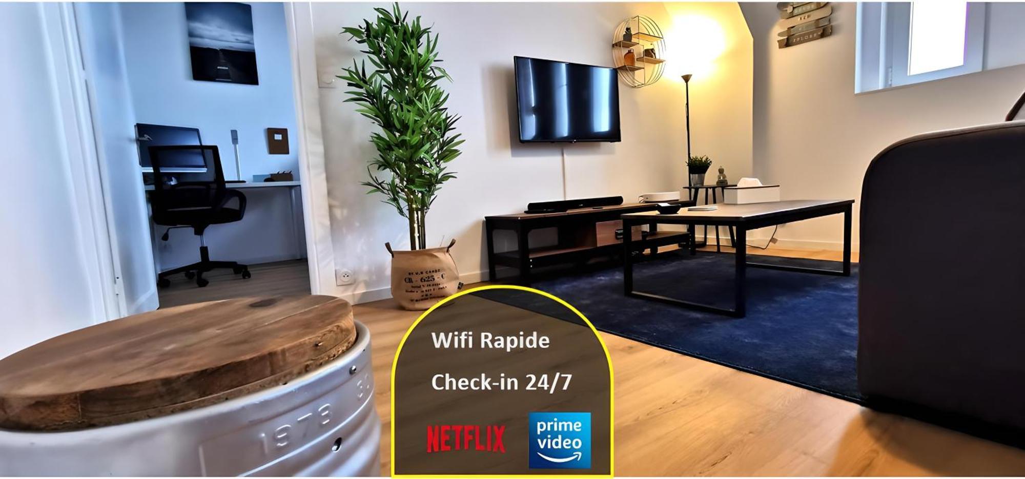 Reims - Ideal Pour Pro En Deplacement *wifi Rapide *vue Panoramique *parking Facile *
