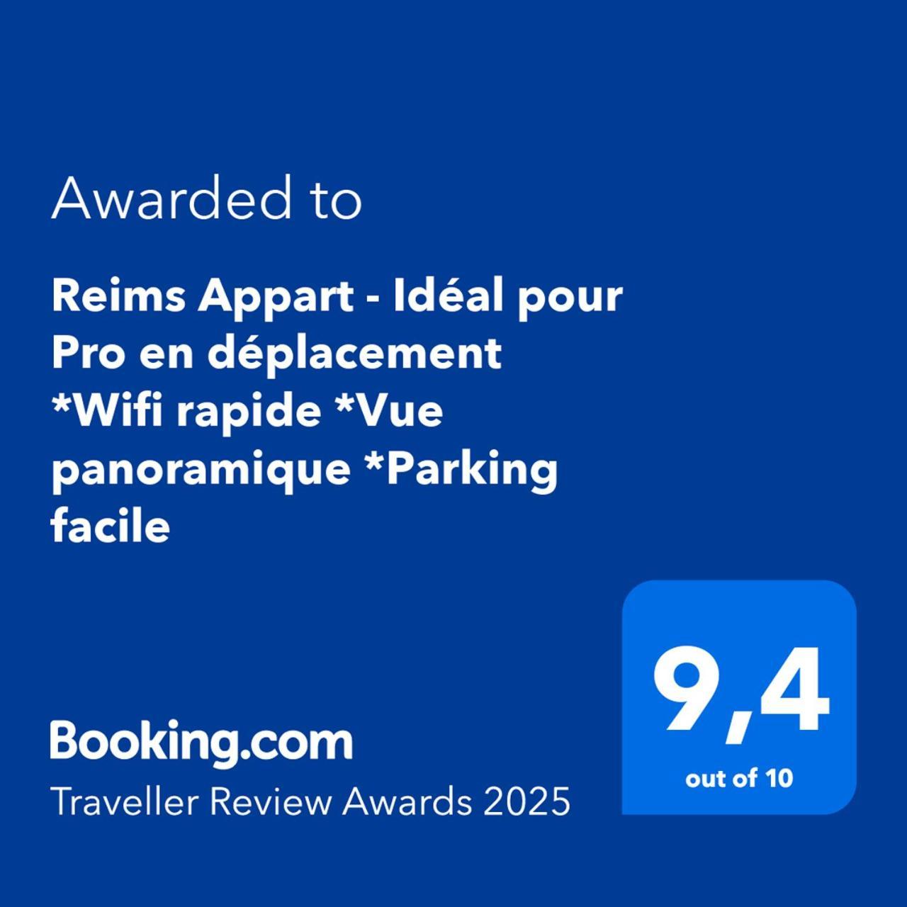 Reims - Ideal Pour Pro En Deplacement *wifi Rapide *vue Panoramique *parking Facile Apartment